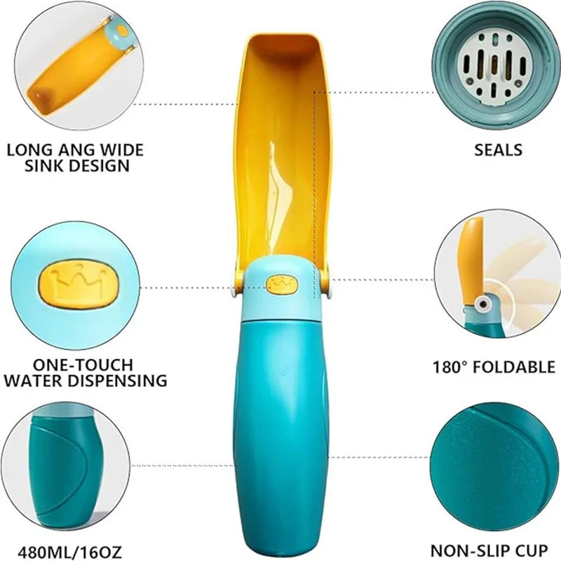 Dog Water Bottle,Portable Dog Water Bottle,Travel Supplies for Kittens, Puppies, Rabbits,Pet outings Essentials