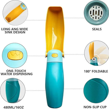 Dog Water Bottle,Portable Dog Water Bottle,Travel Supplies for Kittens, Puppies, Rabbits,Pet outings Essentials