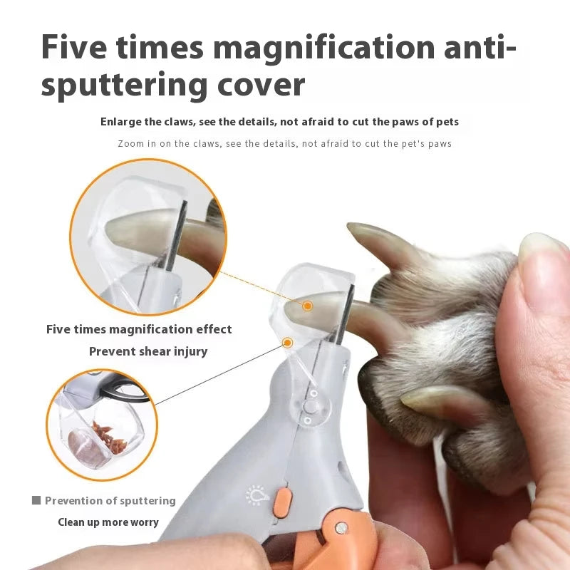 Professional Pet Nail Clipper for Cats and Dogs with LED Light, Nail Toe Claw Cutter Scissors, Essential Pet Grooming Tool