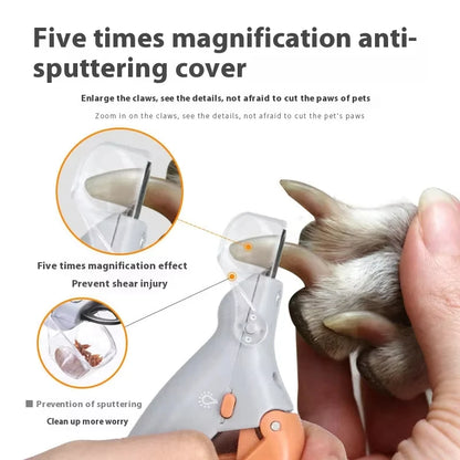 Professional Pet Nail Clipper for Cats and Dogs with LED Light, Nail Toe Claw Cutter Scissors, Essential Pet Grooming Tool