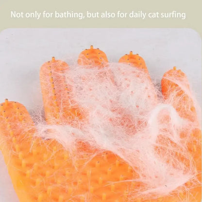 Silicone Dog double side Brush Glove Gentle Back Massage Fur Washing Brush Pet Cat Grooming Deshedding Brush Glove Bathing Brush
