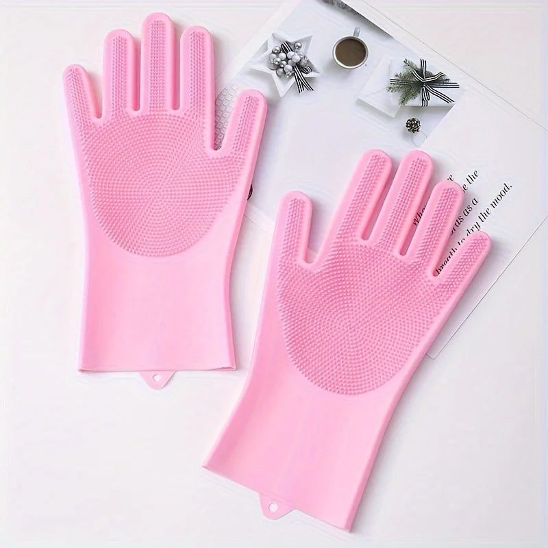 Silicone Pet Dog Bath Gloves Teddy Scrub Brush Anti-Scratch Anti-Bite Dog Bath Accessories