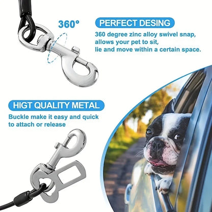 1Pcs Chew-Proof Dog Car Harness Durable,Comfy & Secure Seat Belt for Small/Medium Dogs A Pet Travel Essential Leash