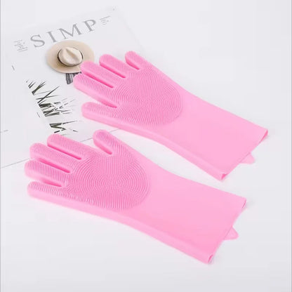 Pet Grooming Bathing Gloves Dog Cat Bathing Shampoo Scrubber Magic Massaging Cleaning Cleanner Sponge Silicon Hair Removal Glove