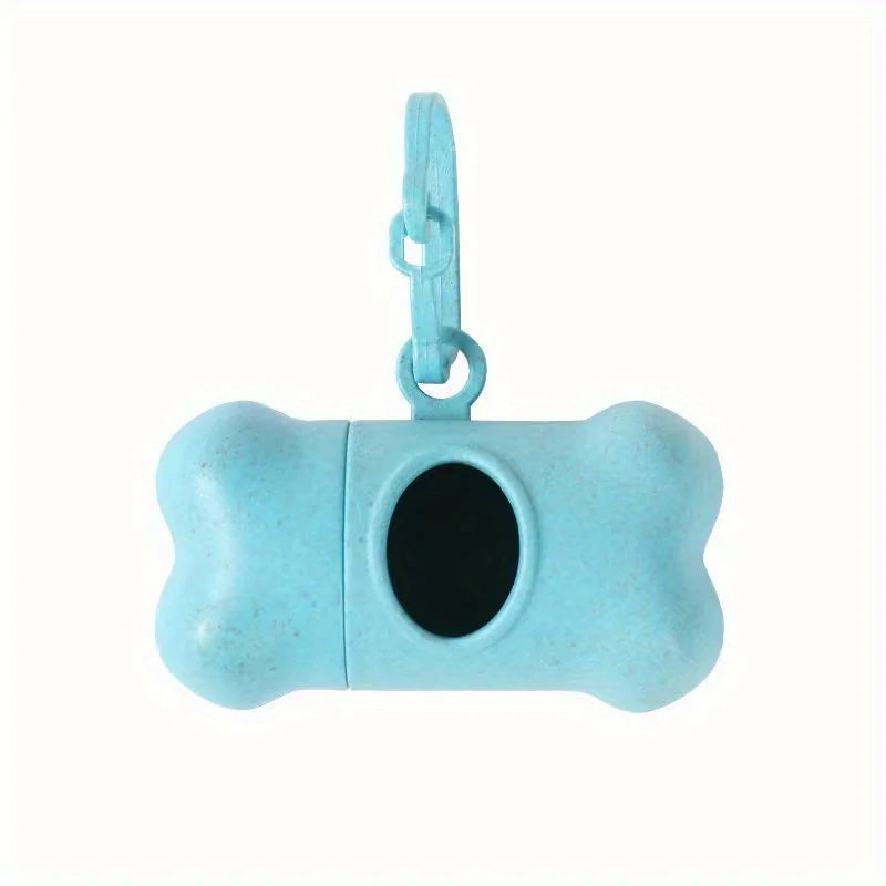 Bone Shaped Portable Pet Garbage Bag Dispenser with Towing Clip, Essential for Outdoor Pets, Pet Accessories Take A Walk