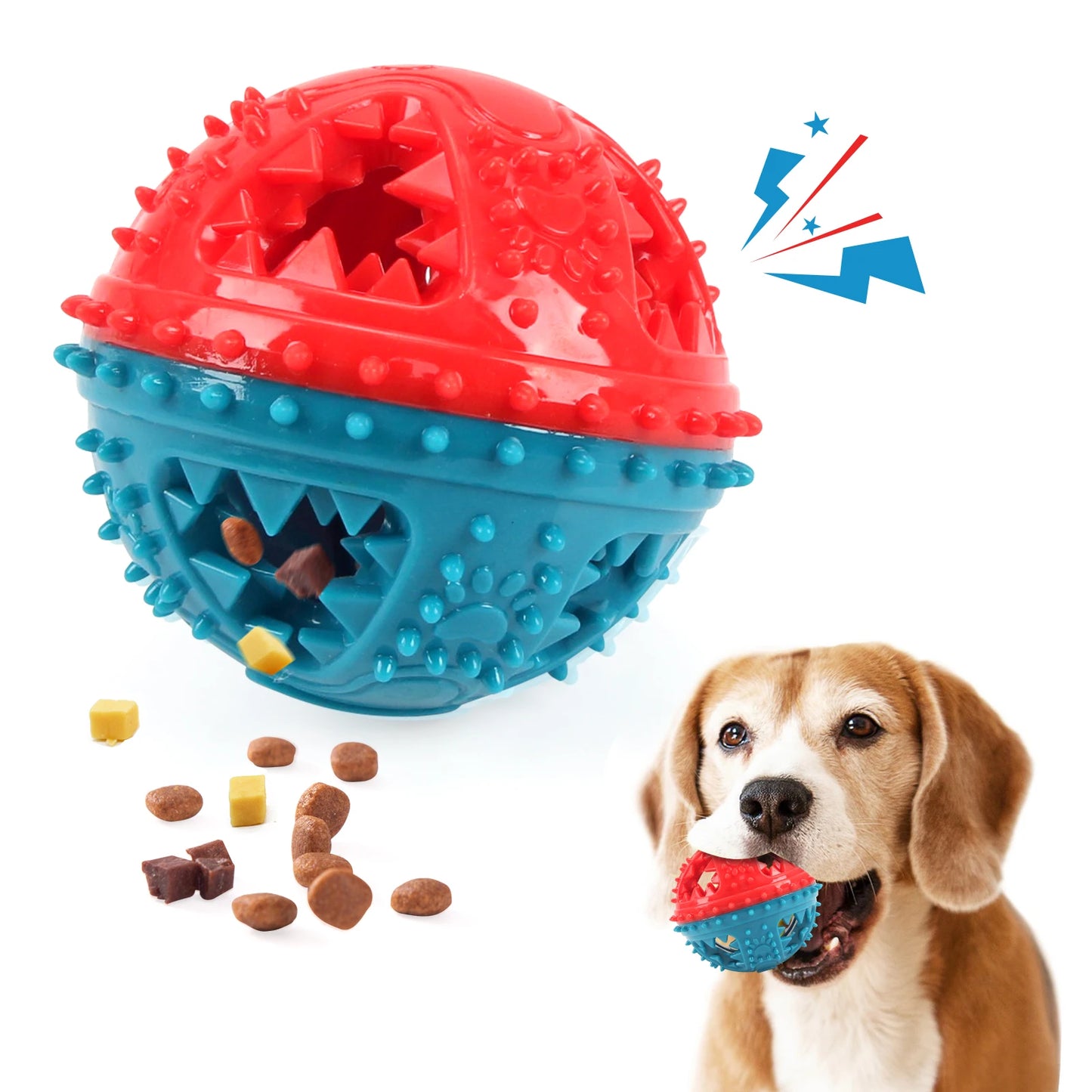 1PC Interactive Dog Chew Toy Molar Ball Pet Teething Suction Cup Rope Puzzle Dispensing Chewers Fun Doggy Playtime Essential