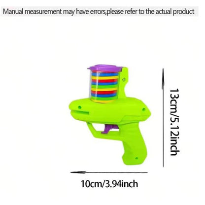 Pet Flying Disc Launcher Toy Durable Chew Resistant Interactive Play Toy with 15 Reusable Foam Discs for Cats Dogs