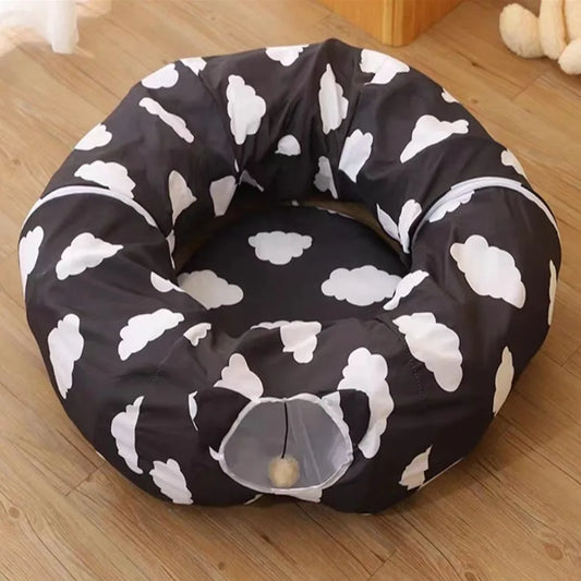 Foldable Cat Tunnel Wholesale, Pop-up Play Tent with Holes, All Season Cat Cave Toy, Hot Selling From Manufacturer