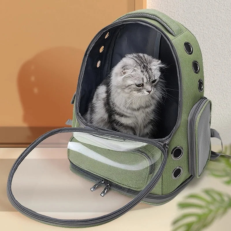 Transparent Pet Carrier Backpack Outdoor Travel Essential for Cats Small Dogs Breathable Design Comfortable Premium Pet Supplies