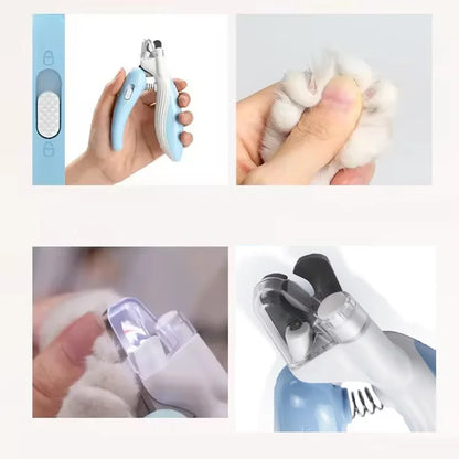 Cat Dog Nail Clipper With LED Light Anti-Over Cutting Guard Cute Beginner Friendly Trimmer Scissors Pet Paw Grooming Essentials