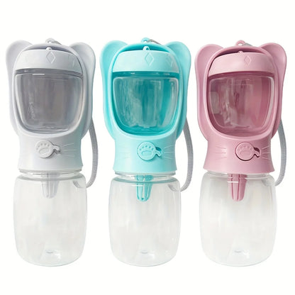 Portable Dog Water Bottle with Food Container Outdoor Pet Travel Essentials for Cats Puppies Hiking Walking