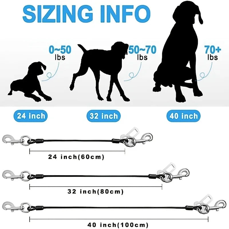 1Pcs Chew-Proof Dog Car Harness Durable,Comfy & Secure Seat Belt for Small/Medium Dogs A Pet Travel Essential Leash