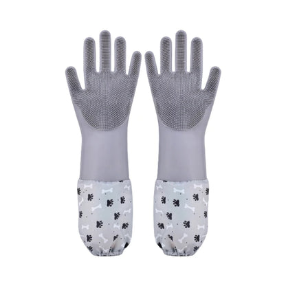 Pet Grooming Cleaning Gloves Dog Cat Bathing Glove Indirect Shampoo Gel Scrubber Clean Soft Silicone Glove Hand Skin Protection