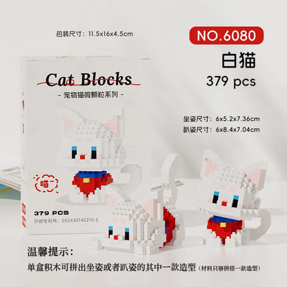 Hot Selling Tiny Particle Assembly Building Blocks Pet Cat Hand Puppet Assembly Leisure Decompression Puzzle Boy Girl Toy Gift