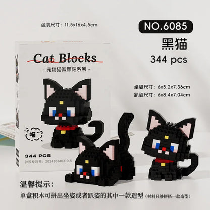 Hot Selling Tiny Particle Assembly Building Blocks Pet Cat Hand Puppet Assembly Leisure Decompression Puzzle Boy Girl Toy Gift