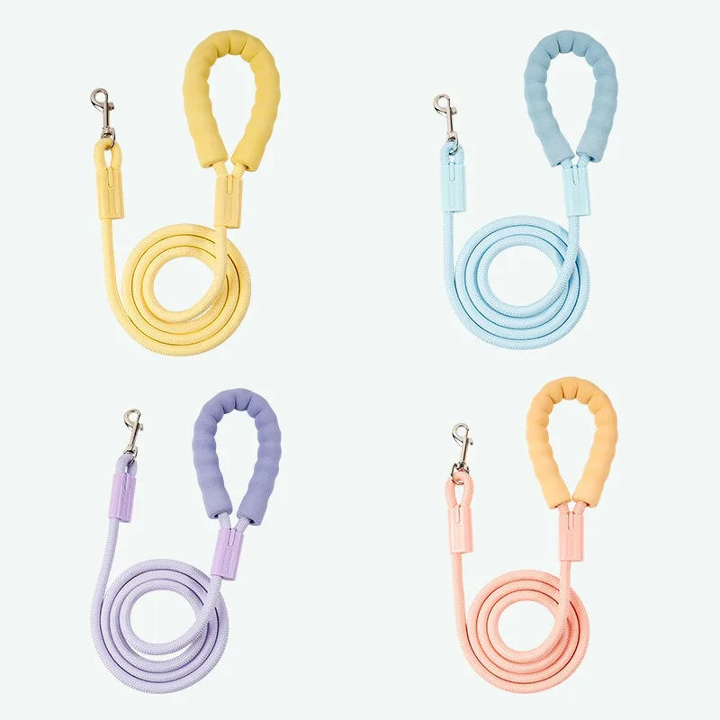 Dopamine Dog Leash Colorful Nylon Round Rope Pet Traction Rope Outdoor Walking Pet Supplies Essential