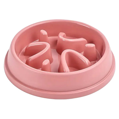 Anti-Choke Slow Feeder Pet Bowl for Dogs & Cats - Safe Eating, Durable Plastic, Essential Daily Accessory