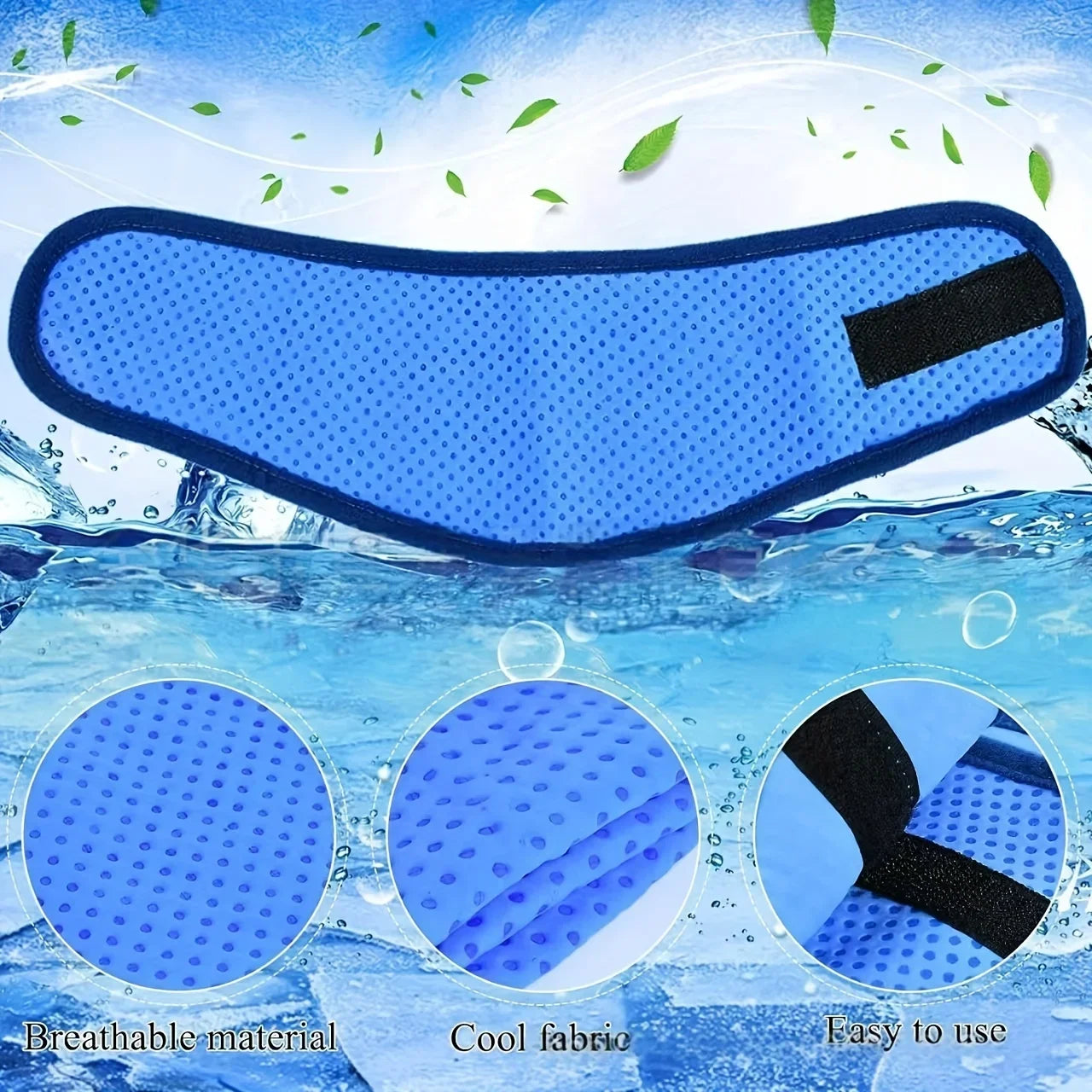 1pc Pet Summer Cooling Scarf Cool Collar Suitable for All Breeds in 4 Sizes Adjustable Fit Essential for Outdoor Activities