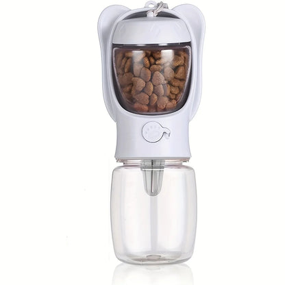 Portable Dog Water Bottle with Food Container Outdoor Pet Travel Essentials for Cats Puppies Hiking Walking