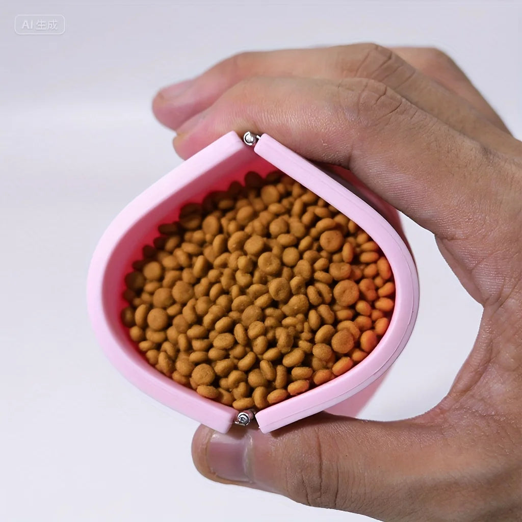 1 Silicone Dog Treat Pouch, Portable Pet Snack Bag - Easy to Clean & Waterproof for Outdoor Training, Pet Walking Essentials