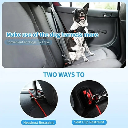 1Pcs Chew-Proof Dog Car Harness Durable,Comfy & Secure Seat Belt for Small/Medium Dogs A Pet Travel Essential Leash