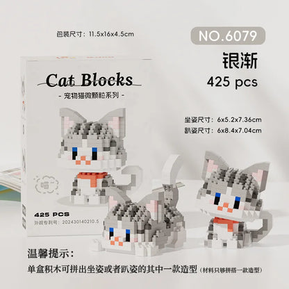 Hot Selling Tiny Particle Assembly Building Blocks Pet Cat Hand Puppet Assembly Leisure Decompression Puzzle Boy Girl Toy Gift