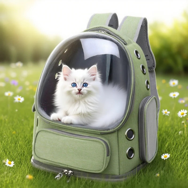 Transparent Pet Carrier Backpack Outdoor Travel Essential for Cats Small Dogs Breathable Design Comfortable Premium Pet Supplies