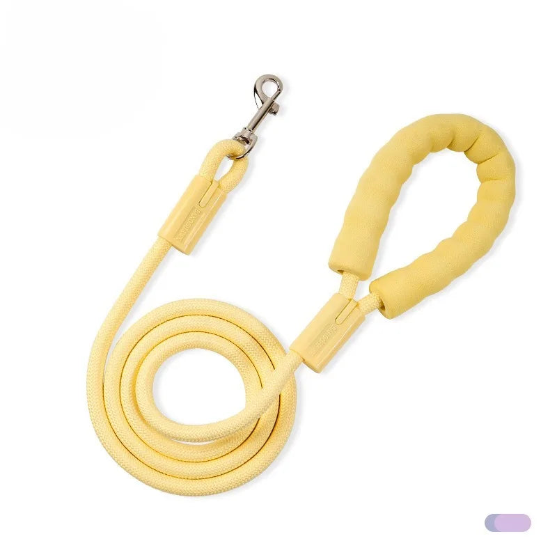 Dopamine Dog Leash Colorful Nylon Round Rope Pet Traction Rope Outdoor Walking Pet Supplies Essential