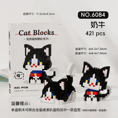 Hot Selling Tiny Particle Assembly Building Blocks Pet Cat Hand Puppet Assembly Leisure Decompression Puzzle Boy Girl Toy Gift