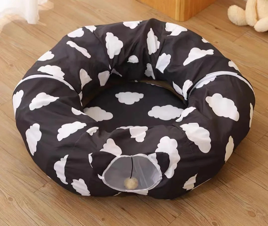 Foldable Cat Tunnel Wholesale, Pop-up Play Tent with Holes, All Season Cat Cave Toy, Hot Selling From Manufacturer