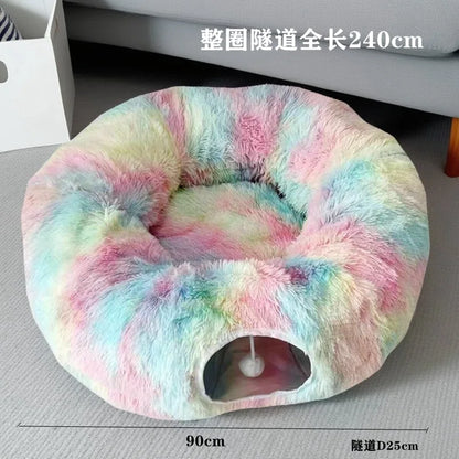 Foldable Cat Tunnel Wholesale, Pop-up Play Tent with Holes, All Season Cat Cave Toy, Hot Selling From Manufacturer