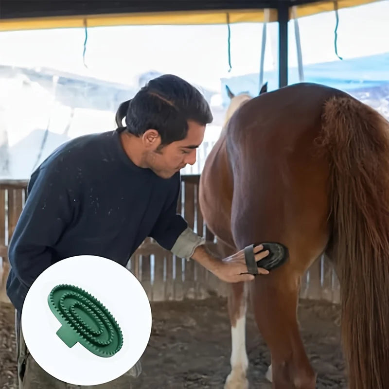 1pc Rubber Massage Cleaning Brush for Horses Durable Detangling  Tool for Bathing Equestrian Care Essentials  Horse Pet Grooming