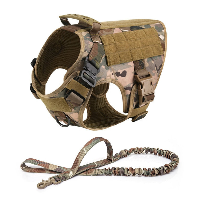 No Pull Harness For Large Dogs Military Tactical Dog Harness Vest-13